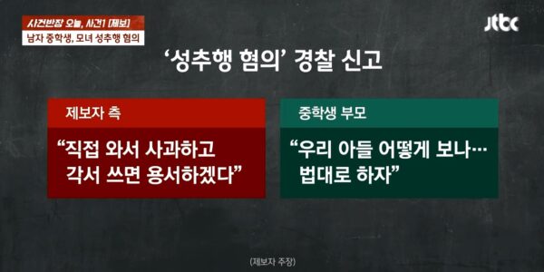 이웃집 모녀 성추행한 남중생, 범행 모른 척 발뺌하기까지.